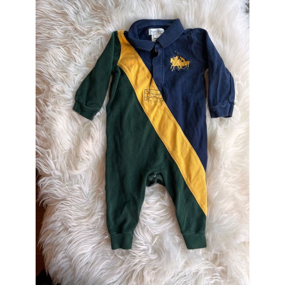 Ralph Lauren color block baby romper